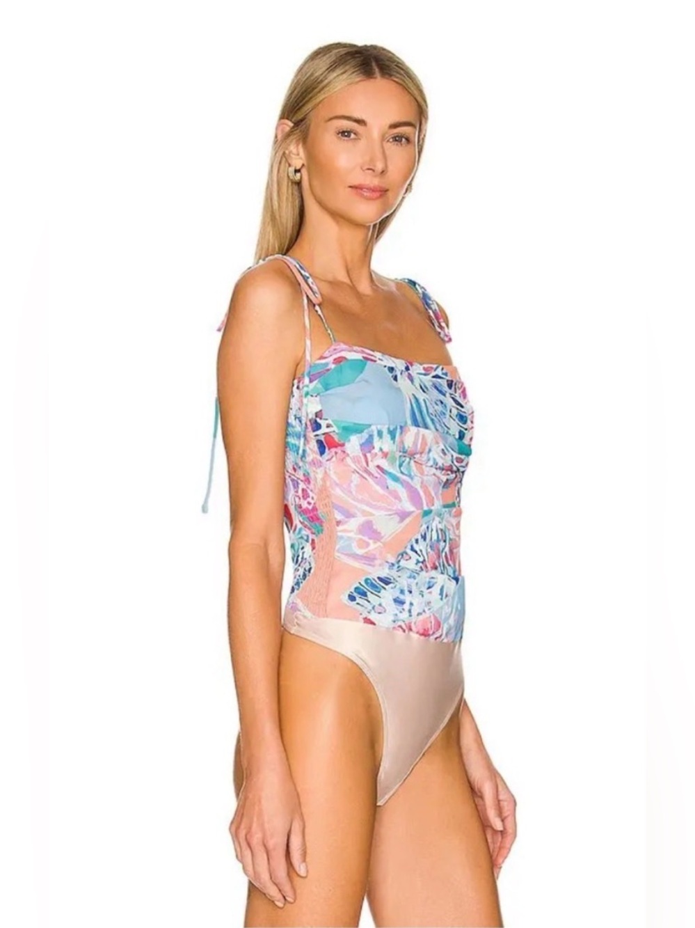 Amanda Uprichard Lavinia Bodysuit in Papillon, size S - Picture 3 of 11